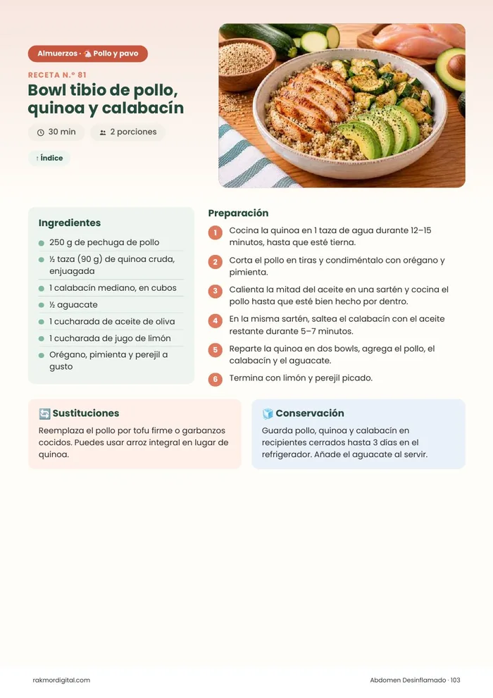 Página interior 2: almuerzo